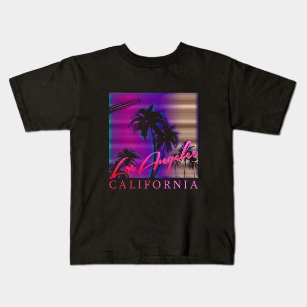 Los Angeles California Poster Kids T-Shirt by wildtribe